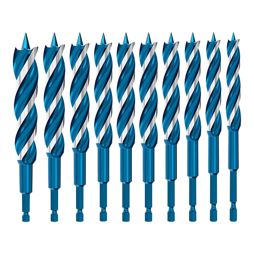 Anti-slip Hex Shank Drill Bit Anti-Slip Shank Four Blade Bit 4-Flute Cutter Head Chip Removal Function Deep Drilling Capability