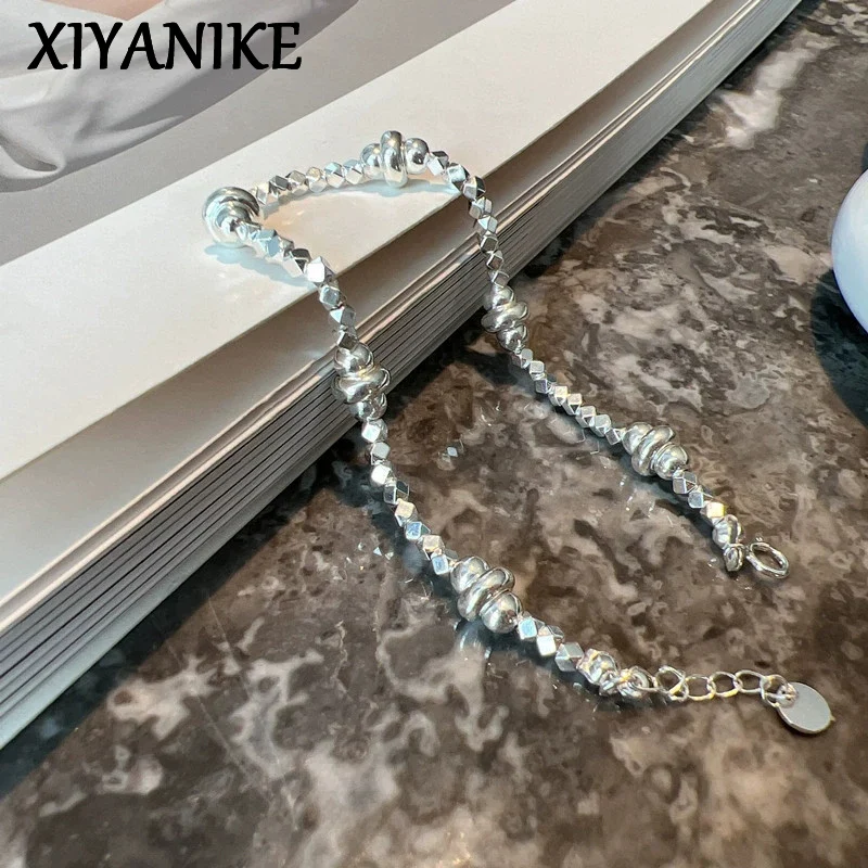 

XIYANIKE Silver Color Geometric Chain Bracelet For Women Girl Fashion New Jewelry Gift Party Daily Wholesale pulseras mujer