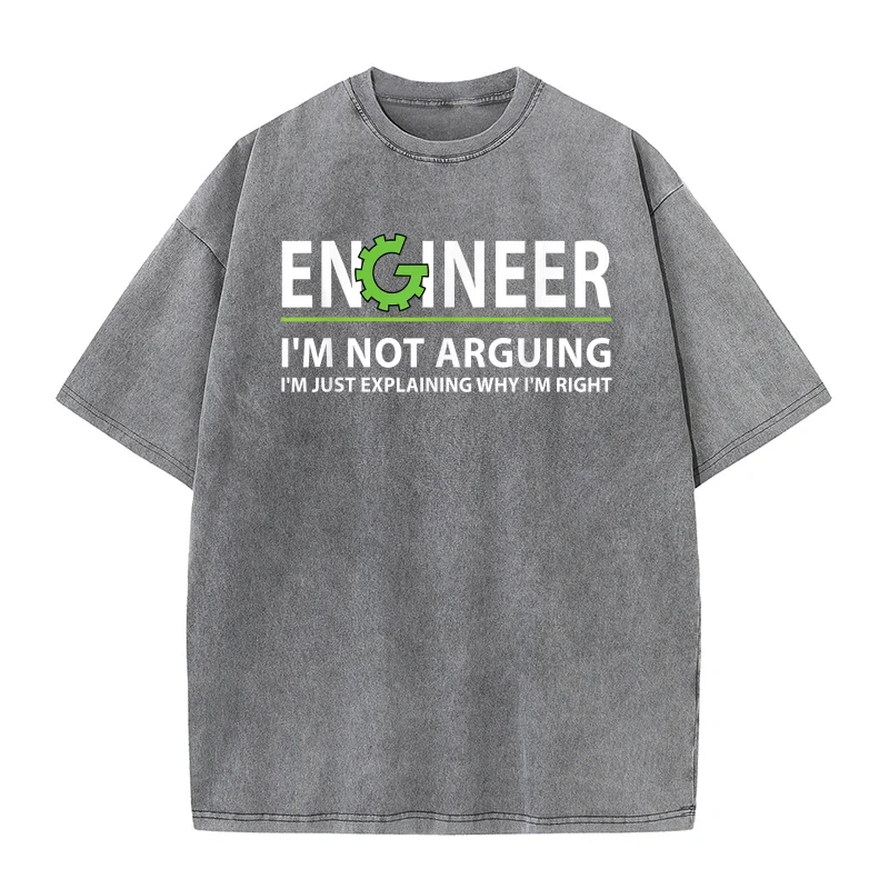 Funny Apparel Engineer I'm Not Arguing I'm Just Explaining Why I'm Right Unisex Adult T-Shirt Black Small Classic Men T Shirts