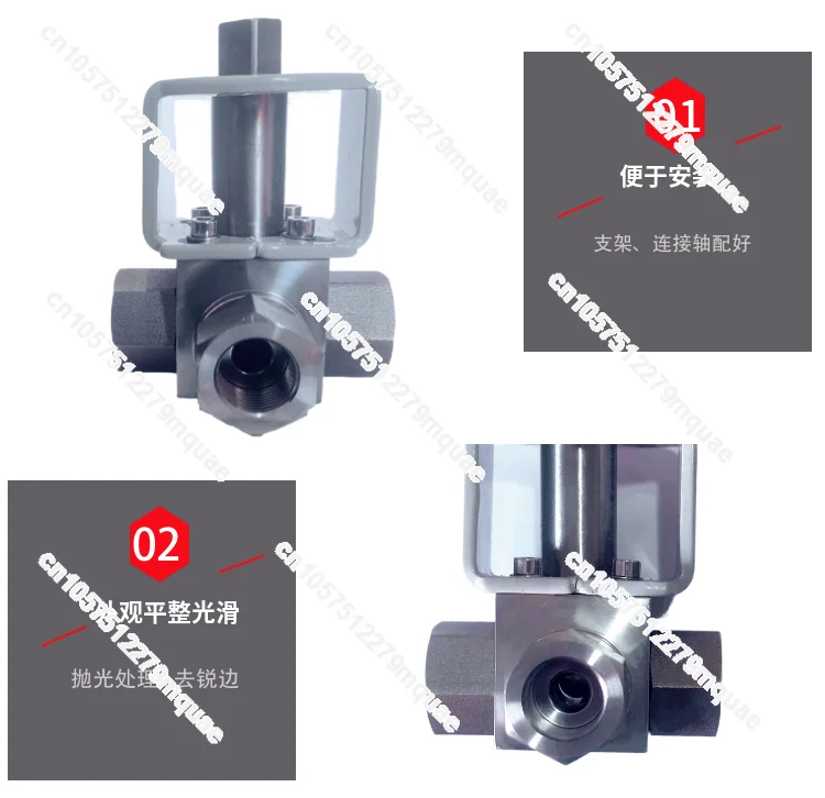 Stainless steel three-way high pressure platform ball valve Pneumatic internal thread reversing valve L type T type inner wire