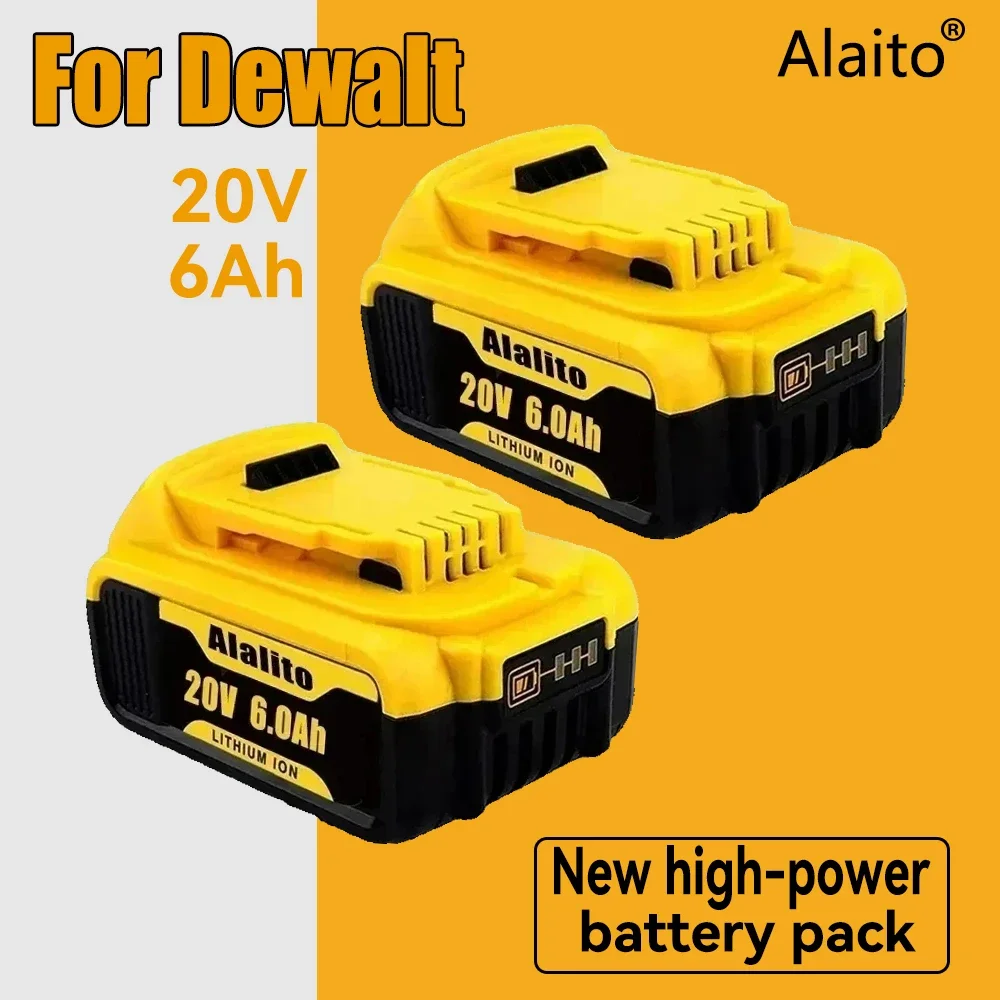 

Genuine 18V/20 Volt MAX 6.0Ah 8.0Ah DCB200 Replacement Li-ion Battery for DeWalt DCB205 DCB201 DCB203 Power Tool Batteries