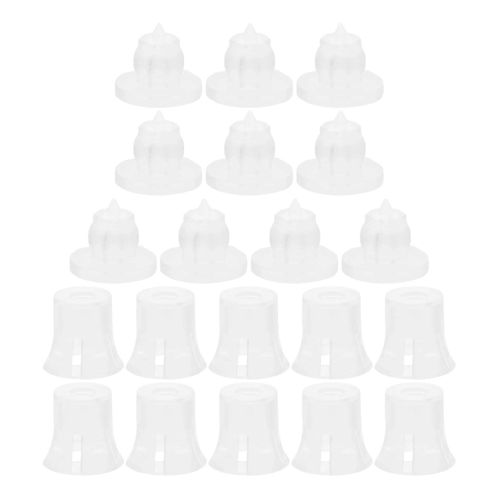 10pcs Clear Plastic Standoff Transparent Mounting Hardware Glass Board Fasteners Screws Kit For Diy Professional Display
