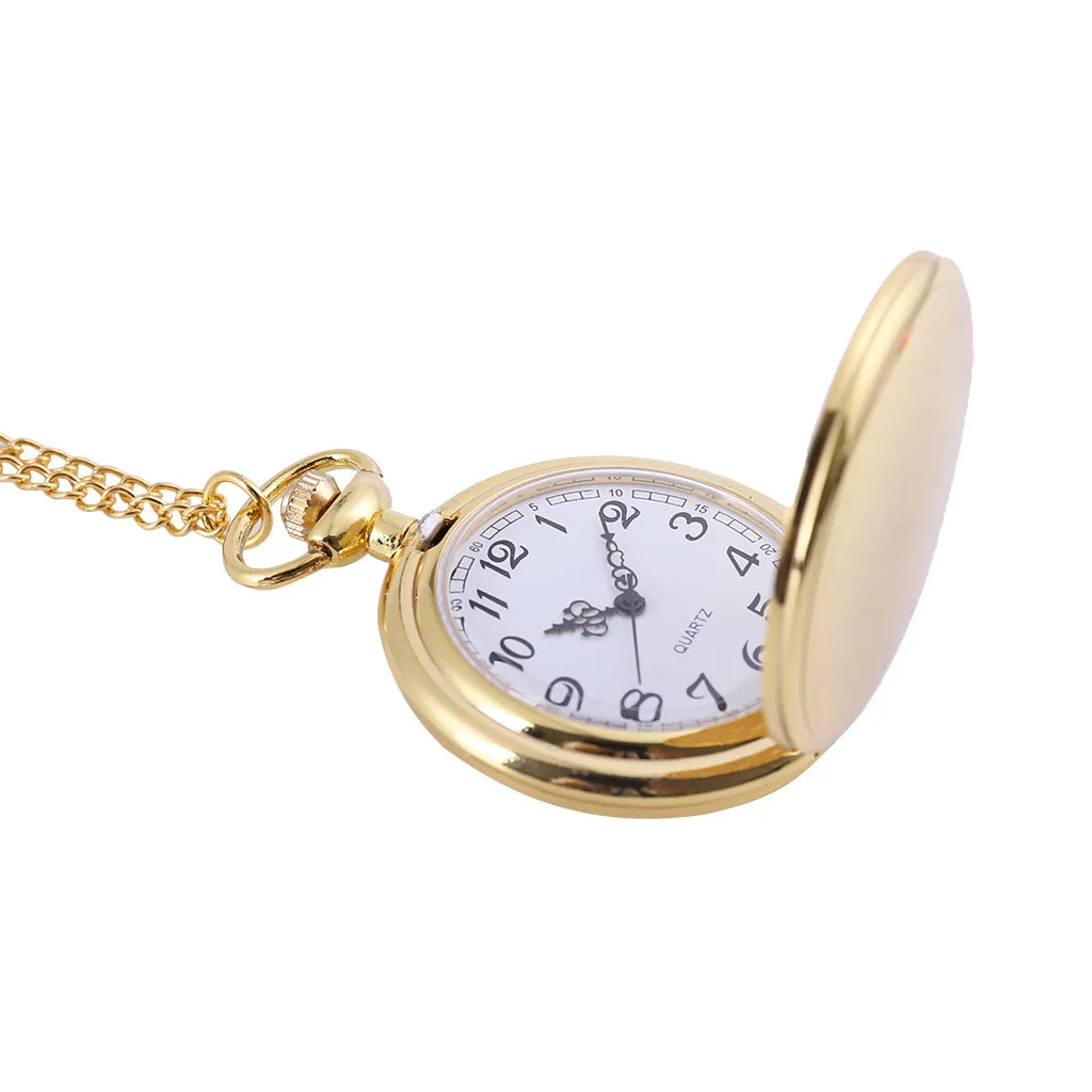 Klassische große Taschenuhr zweiseitige Gold mode Trend Court Style lange Kette Taschenuhr einfach zu lesende Digital waage Uhren