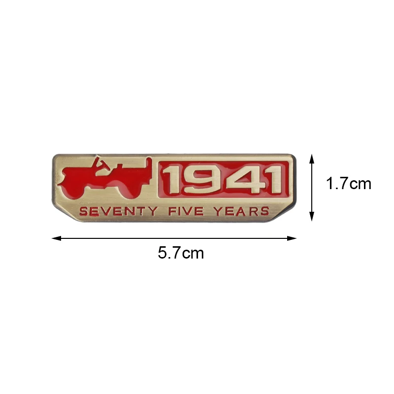 1pcs Car 3D Metal 1941 Emble Stickers 75th Anniversary Body stickers For Jeep Grand Cherokee Wrangler JK Compass Renegade Patrio