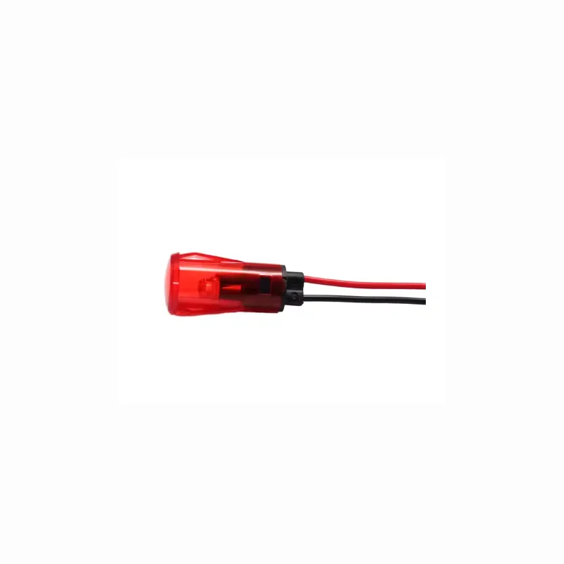 14mm Plastic LED Indicator Light with Wire Clip - 12V/24V