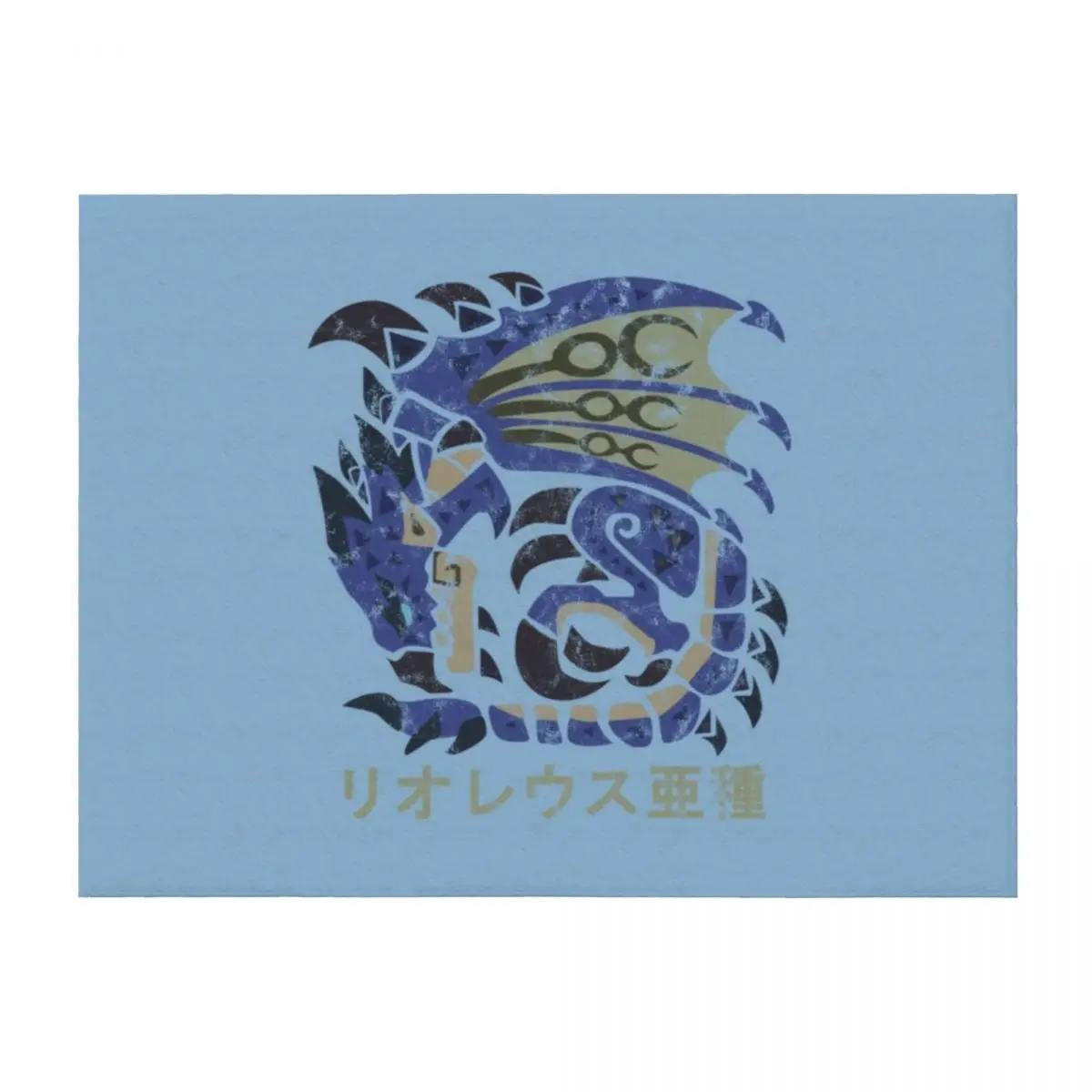 

Monster Hunter World Azure Rathalos Kanji Icon Throw Blanket sofa bed heavy to sleep Summer Beddings Bed Fashionable Blankets