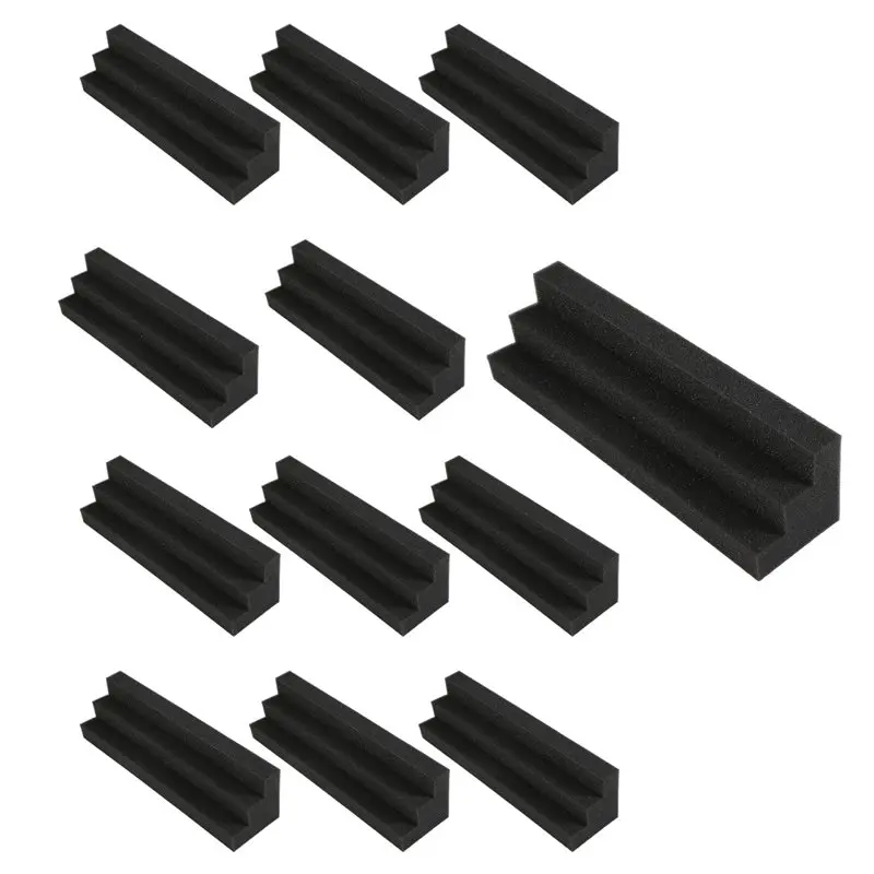 A84X-12 Stuks Akoestische Panelen Bass Trap Hoek Studio Schuim Geluidsisolatie Pad Wandpaneel Hoekblok Voor Studio Of Theater