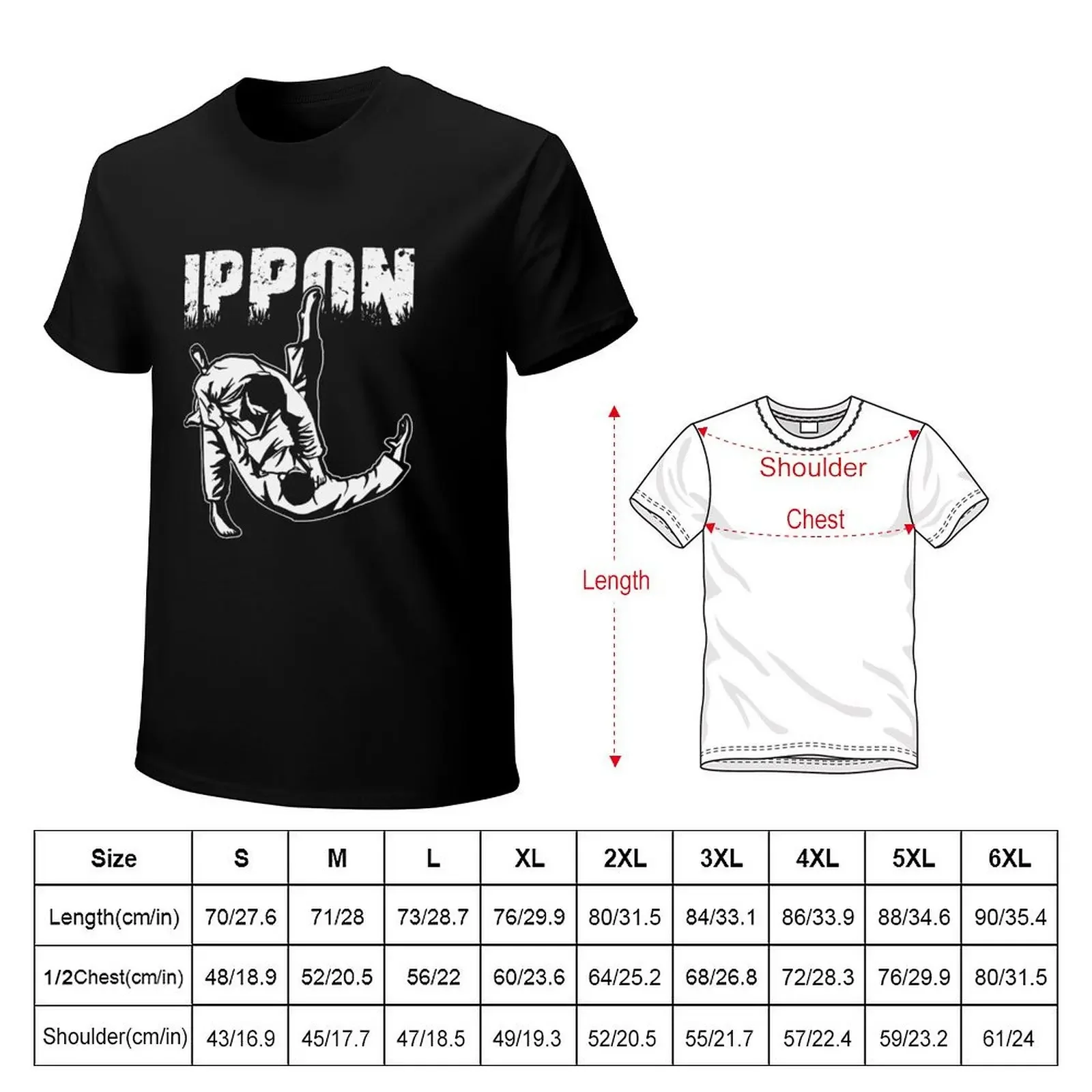 Ippon as a gift for every judoka T-Shirt hippie clothes quick-drying mens t shirt