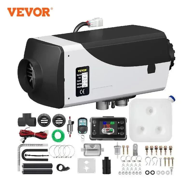 

VEVOR 5KW Car Heater 12V Diesel Air Heater With LCD Switch Silencer for RV Trailer Boat Truck Factory Home Bus Diesel Heating