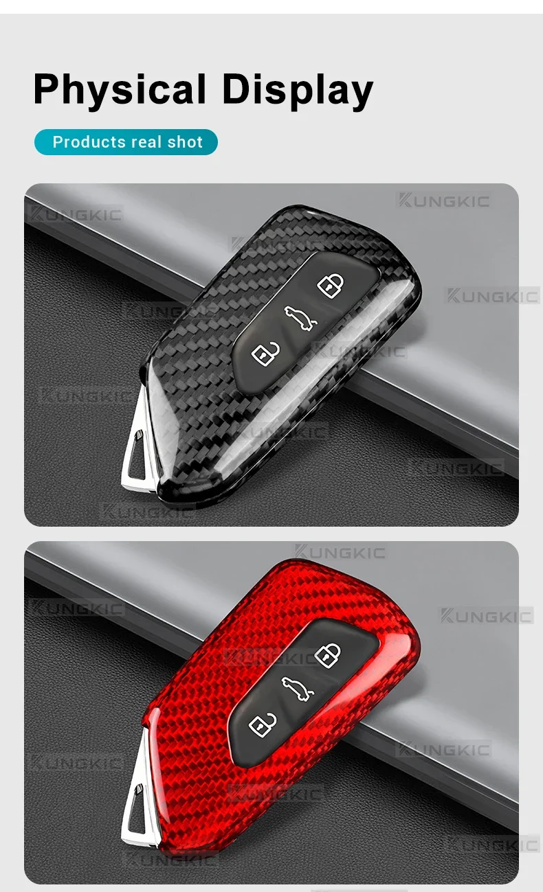 Für Cupra Formentor 2020 2021 2022 2023 2024 2025 2026 SEAT Ibiza/Arona/Leon MK4/Cupra Leon Hartschalen-Schlüsselabdeckung aus Kohlefaser – Detail 7