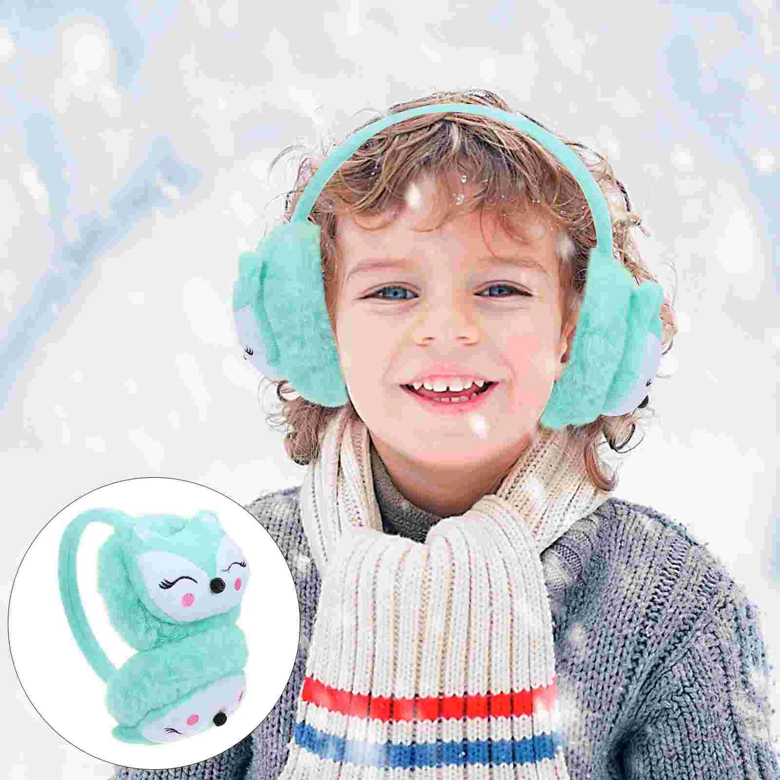 Kids Protector Warm Animals for Plastic Lovely Cartoon Child Girls Headphones