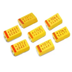 Chip Tantalum Capacitors 4V 6.3V 10V 16V 25V 35V 1uF 2.2uF 3.3uF 4.7uF 6.8uF 10uF 22uF 33uF 47uF 100uF 220uF 330uF