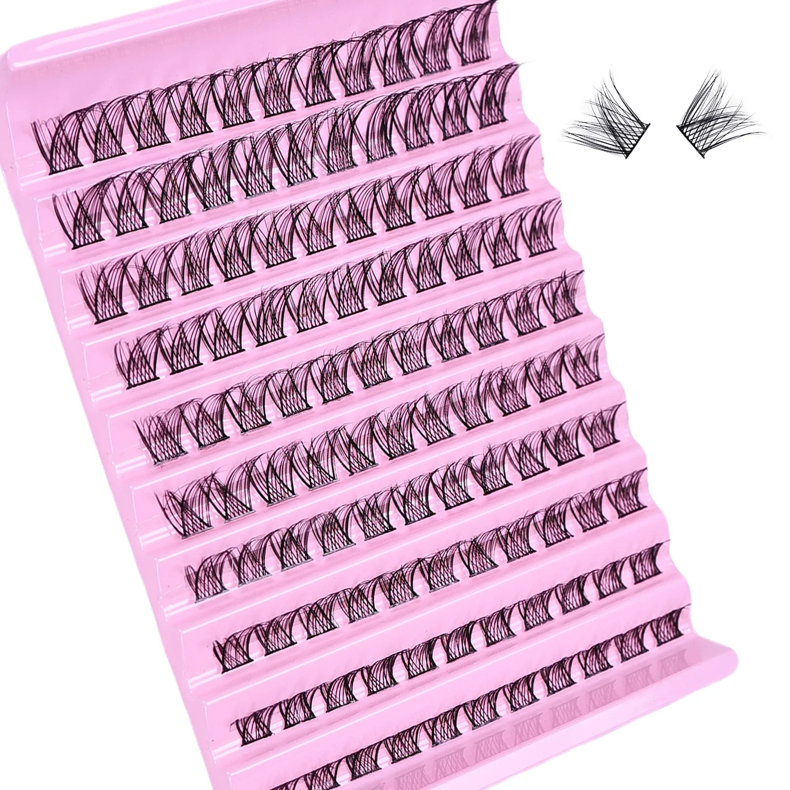3Pack/5Pack DIY Personal Eyelash Clusters with Natural Appearance,D Curled Personal Cluster, Fluffy Eyelash Extension Effect