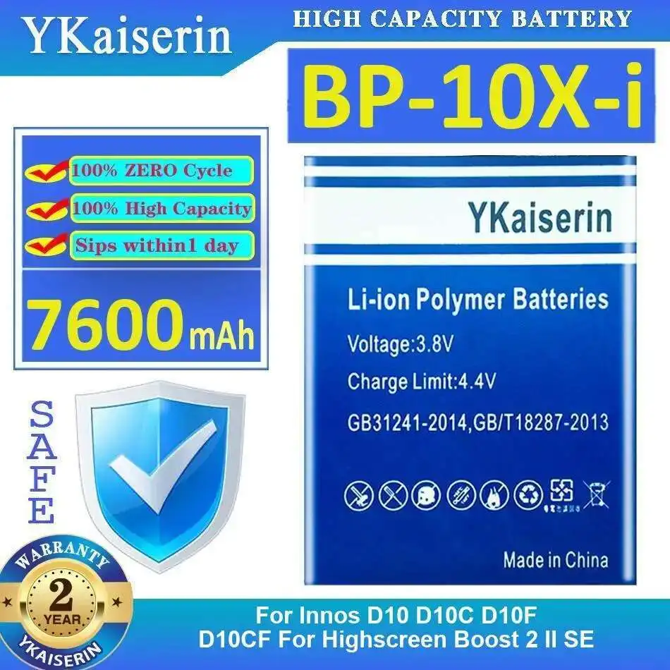 

BP-10X-I For Innos D10 D10C D10F D10CF Highscreen Boost 2 II SE Premium Replacement Mobile Phone Battery 7600Mah