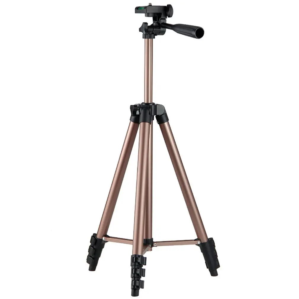 130cm Extendable Aluminum Phone Tripod Stand Portable Tripod Phone Holder Selfie Stick For Live Stream Selfies Video Recording