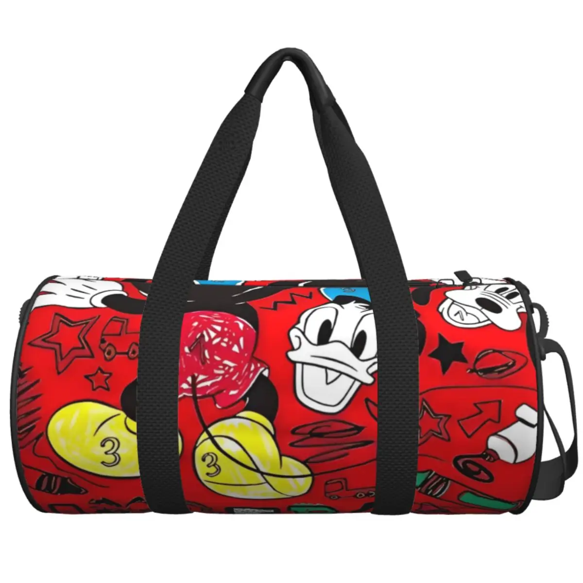 

Couple Travel Bag Mickey Minnie Mouse Gym Bag Large Capacity Cute Cartoon Waterproof Design Handbag Funny Luggage Sports Bag