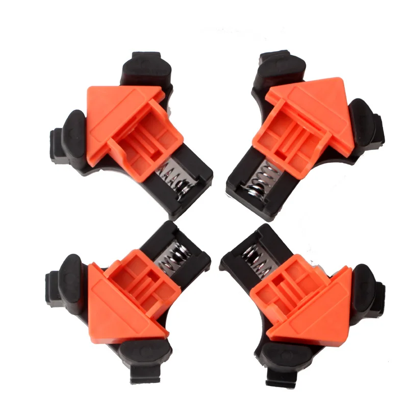 4 Stück Winkelbefestigungsclips, Holzbearbeitungsklemme, verstellbare Schwenk-Eckklemme, Eckclip-Fixierer zum Schweißen, Bohren und für Schränke – Detail 3