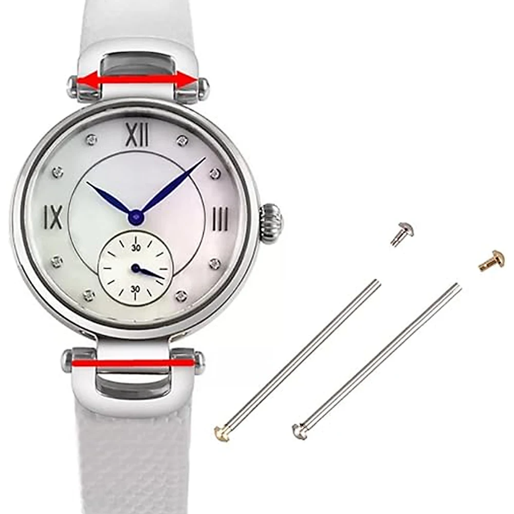 Edelstahl-Uhrenarmband, Federsteg, Verbindungsstifte, Reparaturwerkzeug, Uhrenteile, Kabelschraube, Größe 10–28 mm/8 mm–27 mm