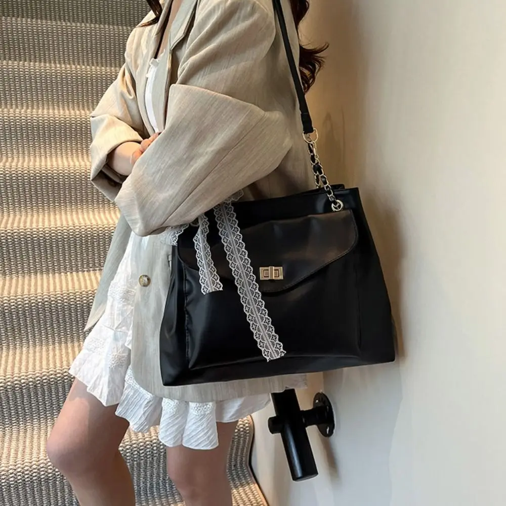

with Ribbon PU Shoulder Bag Large Capacity Small Pack Solid Color Shoulder Bag Korean Style Solid Color Retro Crossbody Bag Gift