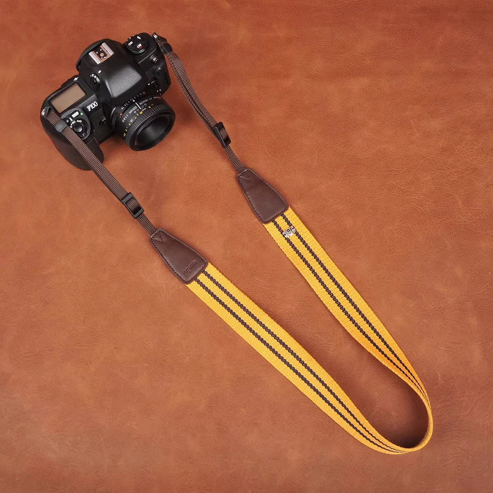 Portable Camera Strap Adjustable Cotton Leather Shoulder Neck Belt for Sony Nikon DSLR Digital SLR Universal Camera Carry Strap