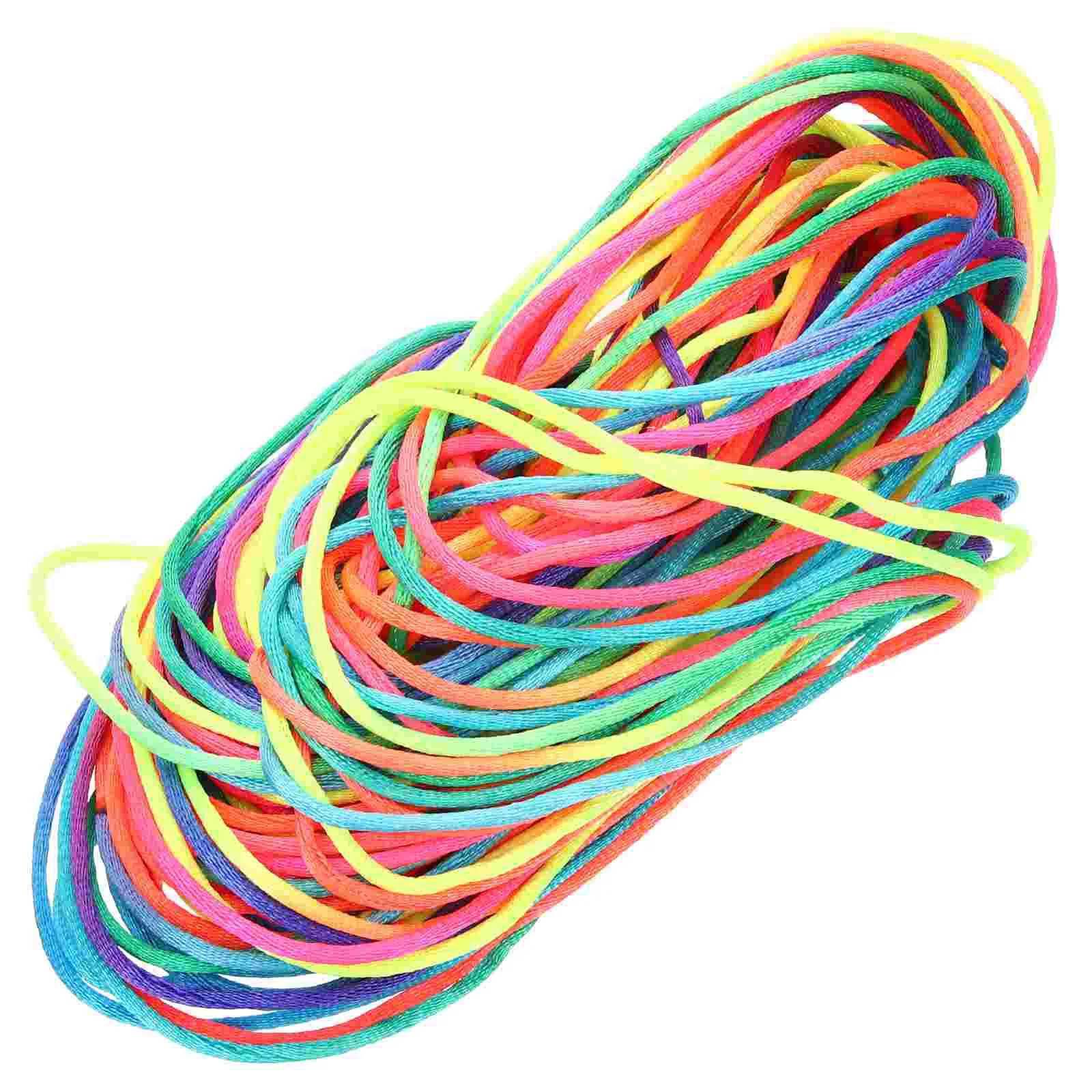 

20pcs Finger Toy Rainbow Cats Cradle Game 1.6m 2.5mm Kids Chinese String Toys Hand String Game Exercise Dexterity Fun Parent