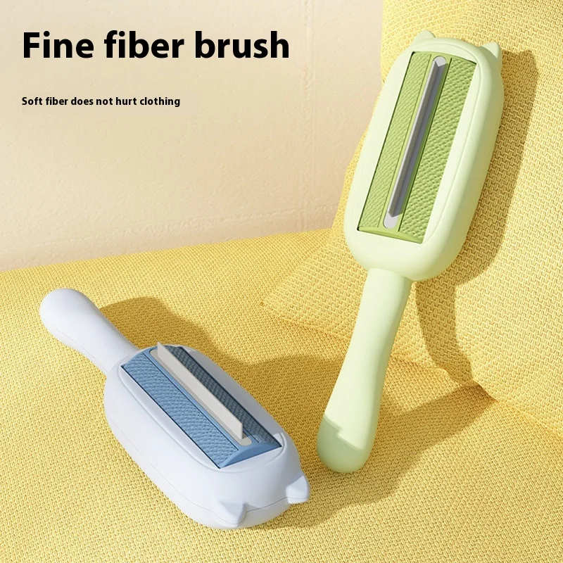 Pet Brusher Electrostatic Adsorption Two-way Roller Hair Removal Brush Clothes Sofa Sticker Cat and Dog Hair Remover