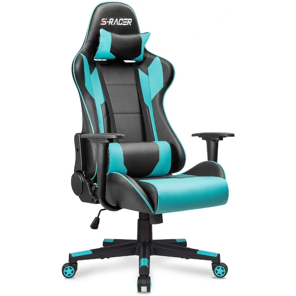 

Office Chair High Back Computer Chair Leather Desk Chair Racing Executive Ergonomic Adjustable Swivel