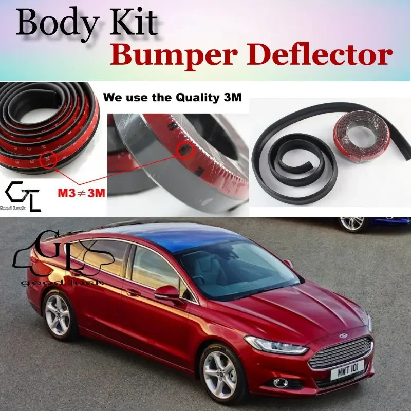 Bumper Lip Deflector Lips For Ford For Mondeo / Contour Front Spoiler Skirt For TopGear Fans Car View Tuning / Body Kit / Strip