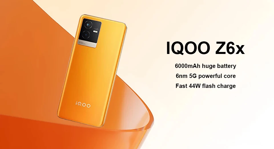 VIVO iQOO Z6x 5G Smartphone Dimensity810 50MP 6000mAH 44W SuperCharge 6.58'' 120HZ Android11 Mobile Phone used phone