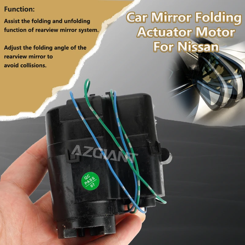 

AZGIANT For Nissan Dualis/Frontier D41/Pathfinder R51/Qashqai MK2 Car Exterior Folding Mirror 12V Motor high torque spare parts