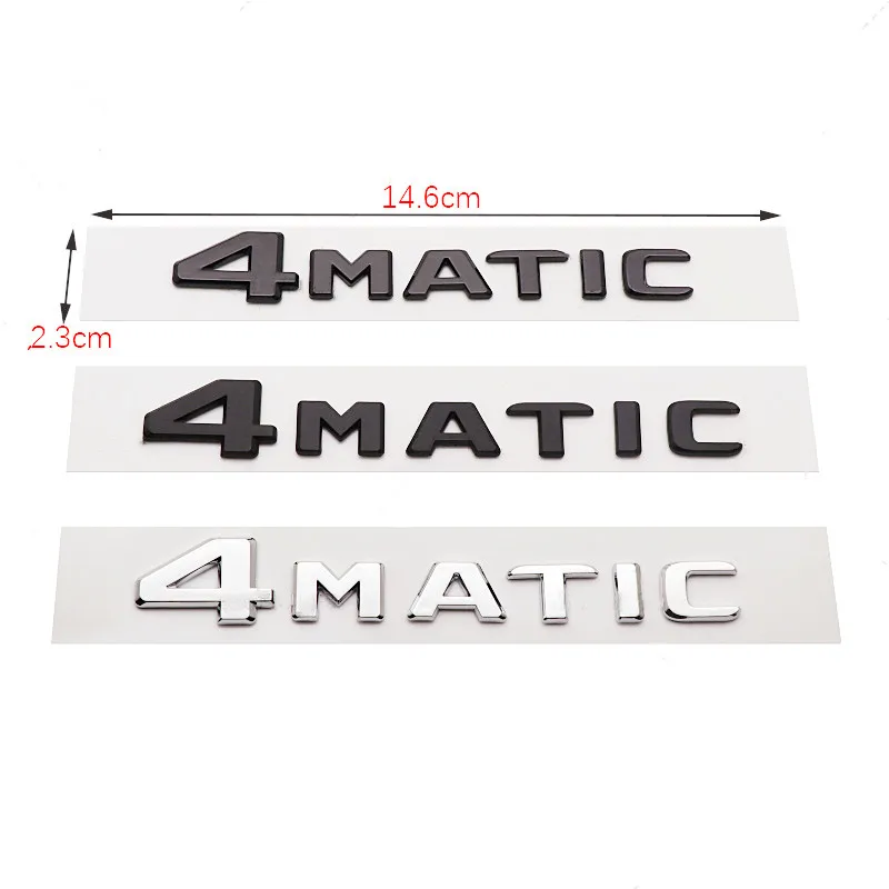 Mercedes Car Letters Rear Trunk 4Matic Logo Emblem Stickers Badge for ML 320 CDI C300 GLK 220 E350 R350 GLA GLC 300 250