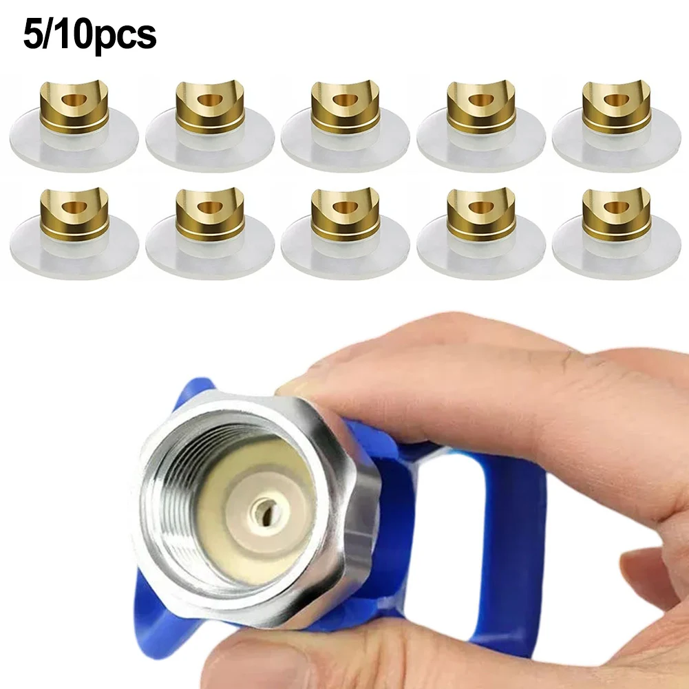 5/10pcs Reversible Tip Gasket Tip Seal For Airless For Nozzle Protection Seals Tip Holder For Spray Copper Nylon Engine Parts