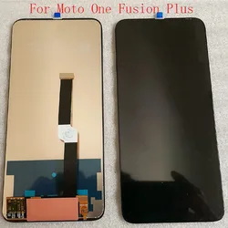 Pantalla LCD de 6,5 pulgadas For Motorola Moto One Fusion Plus, montaje de digitalizador con pantalla táctil y Marco, XT2067-1/2