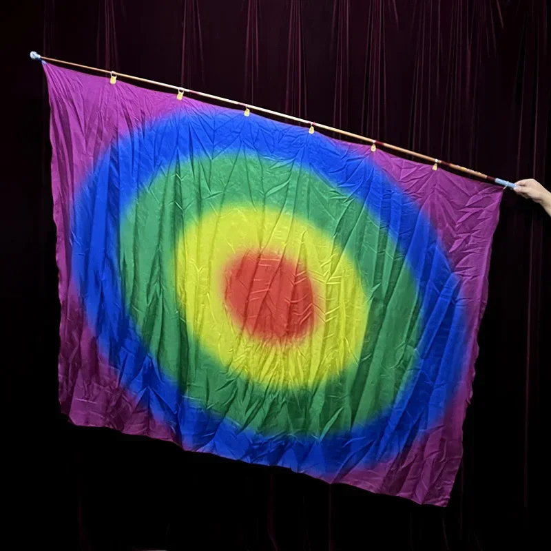 

RainBow Silk Production (1.9m*1.4m) Stage Magic Tricks Multi-Color Flag Production Gimmicks Accessories for ANY Show Ending Prop