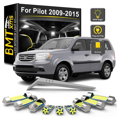 Imagen 1 del producto BMTxms 19 Uds para Honda Pilot 2015 2014 2013 2012 2011 2010 2009 Kit de bombillas LED para Interior cúpula de lectura de coche lámpara para maletero Canbus