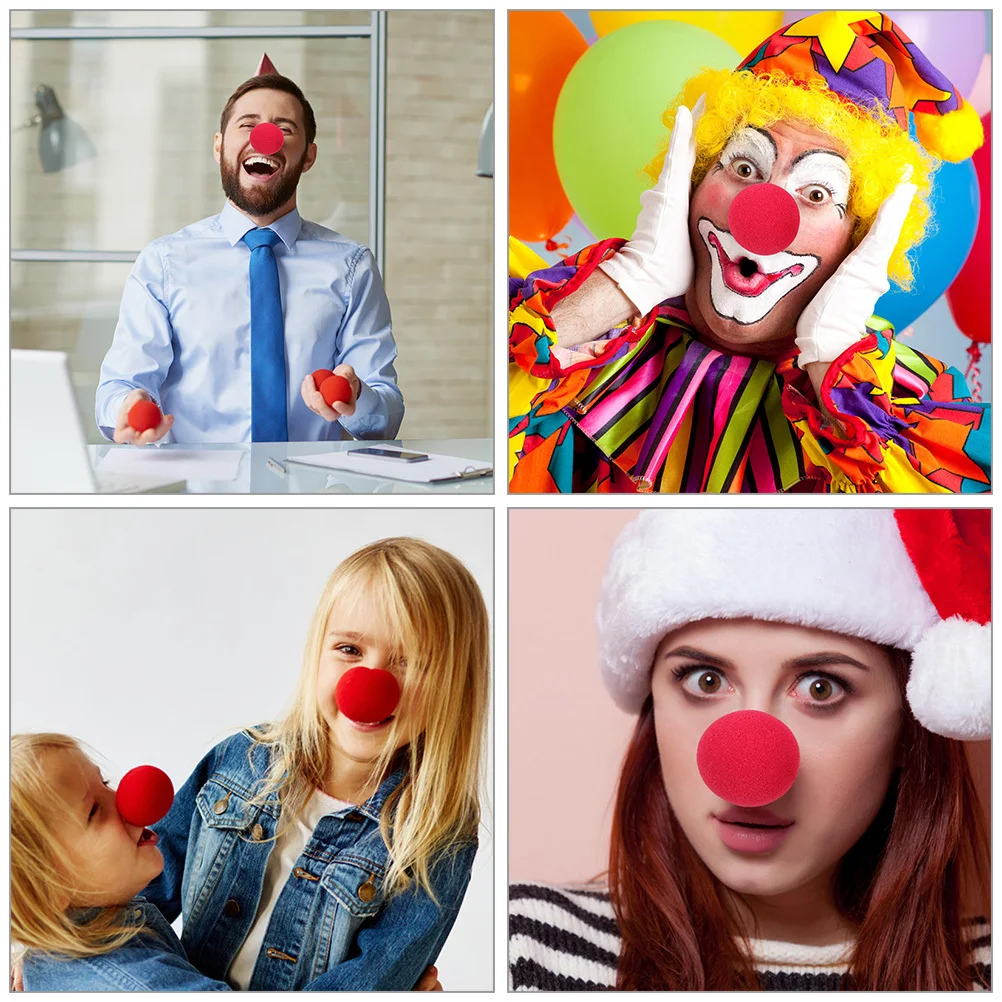 100 pezzi naso in spugna da clown espandibile grassoccio indossabile per il carnevale vestire circo festa divertente puntello decorativo naso in spugna da clown