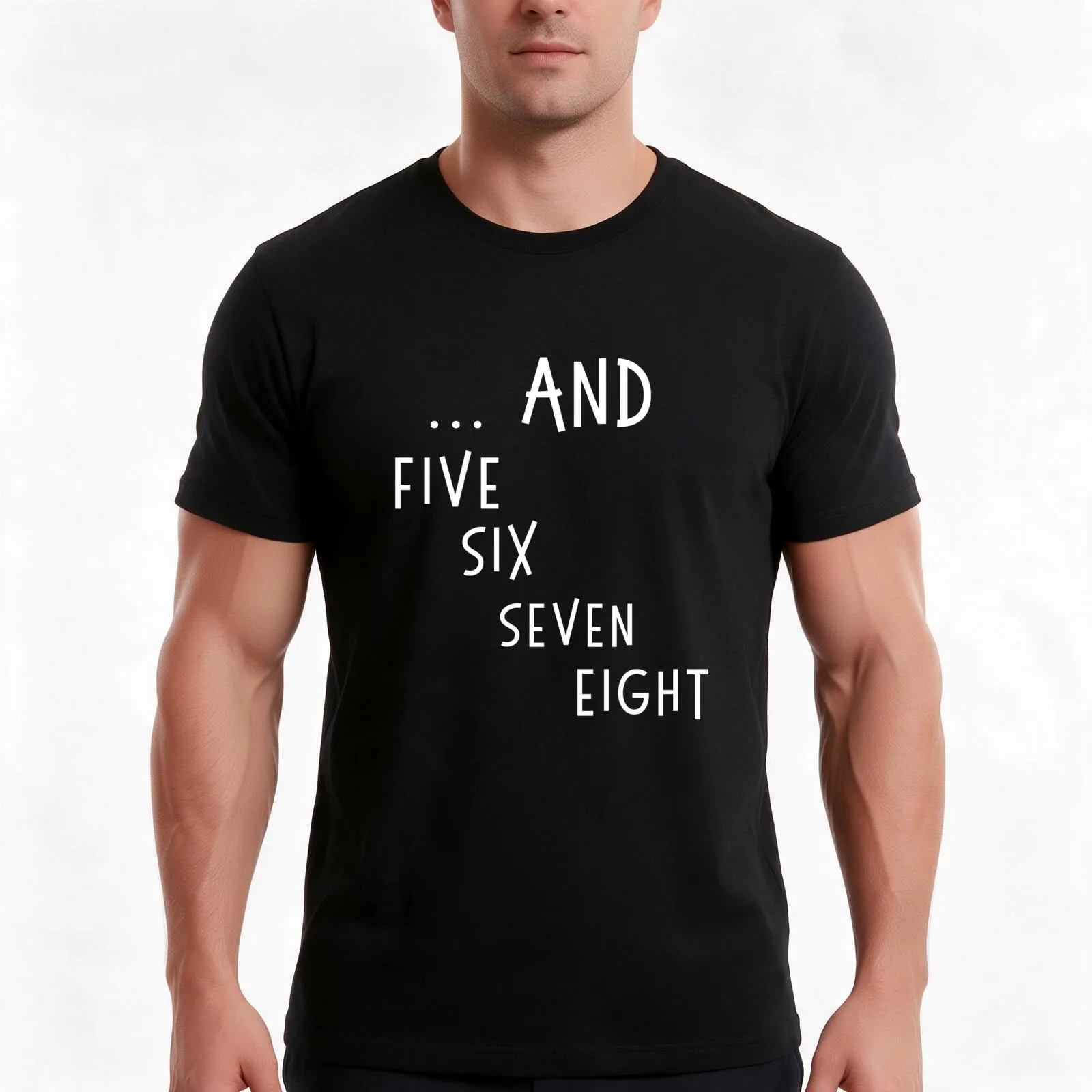 5, 6 , 7, 8 Count In Dance Shirt T-Shirt, Summer Casual Cotton Tee, Oversized Streetwear Tops, Vintage Graphic Print