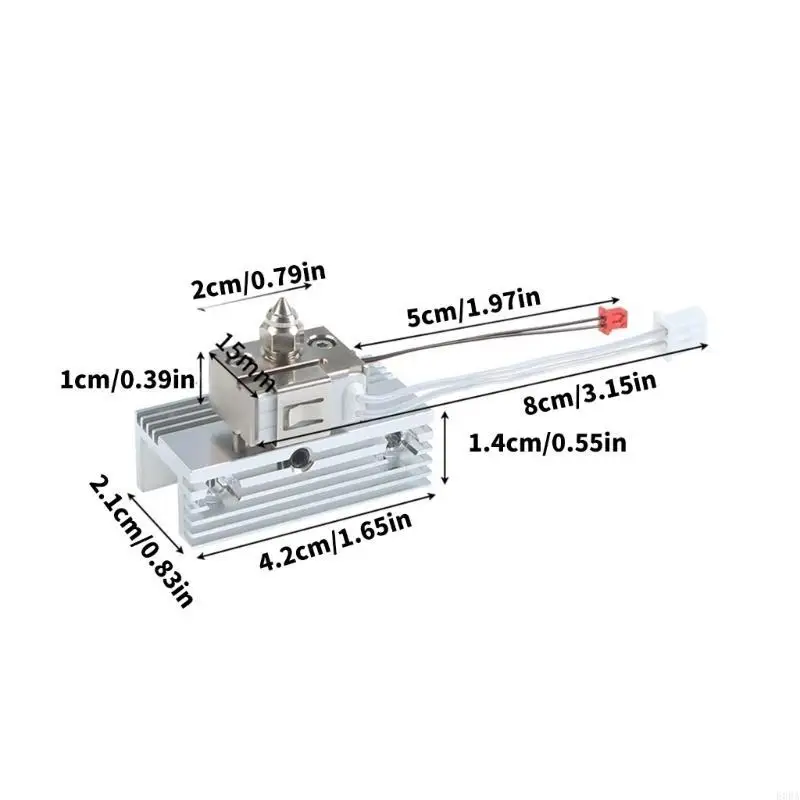 

Durability Extruder Heater Block Extrusion Hot end with Heatbreak Efficient
