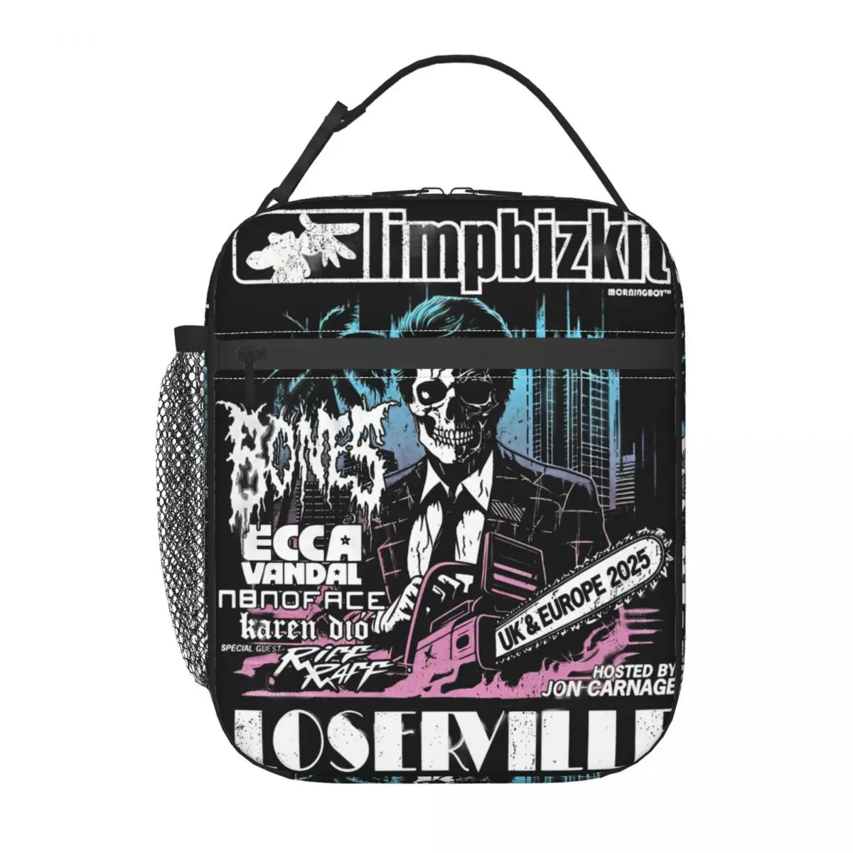 

Limp Bizkit Rock Music Band Merch Изолированная сумка для обеда для школьного офиса 2025 Tour Сумка для хранения еды Портативные термохолодильники