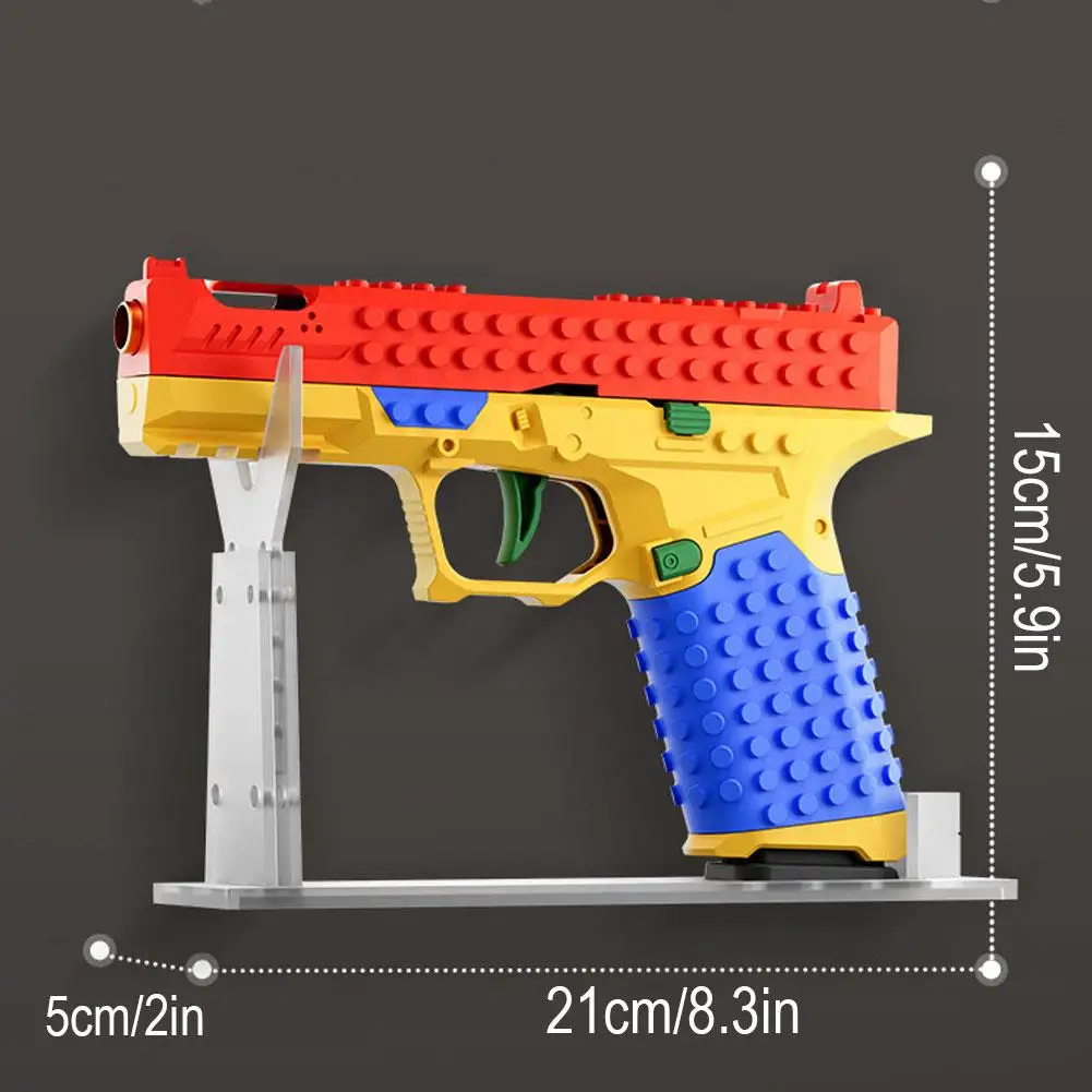 Afbeelding 7: Bouwblokken speelgoedpistool SIG17 lanceert speelgoedpistool met schietende patronen, doe-het-zelf zachte kogelpistool, wetenschap en educatie model