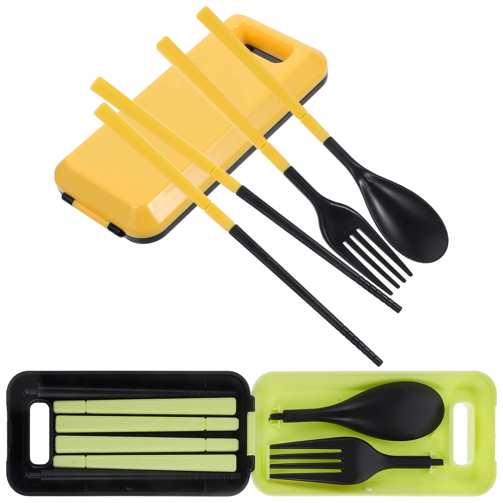 

Folding Cutlery Set Portable Camping Tableware Kit Lightweight Eco-Friendly For Outdoor Travel Includes Chopsticks Fork