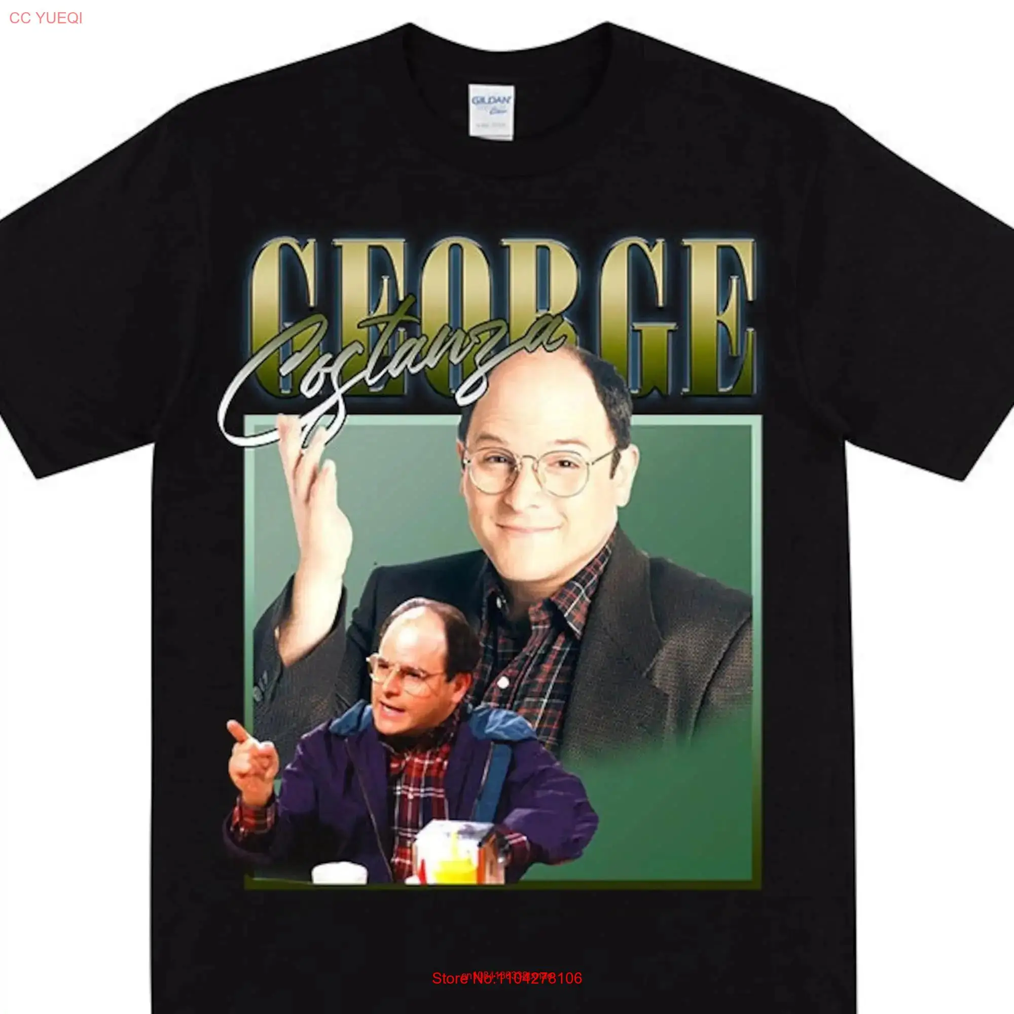 GEORGE COSTANZA Homage T shirt For Seinfeld Fans Retro 90s Funny Her Festivus Christmas Top Jerry Elaine Kramer