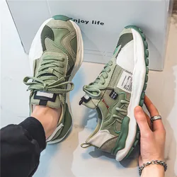 Fashion Designer Men Shoes Dissolve Thick Shoes Casual Sneakers Men Platform Trend  Chunky Sneakers Walking Shoes