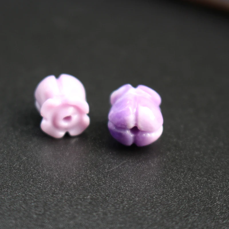 10Pcs 8mm Artificial coral beads Lovely Lily of the Valley Flower Beads Double Colored Multi-color for Jewelry making DIY