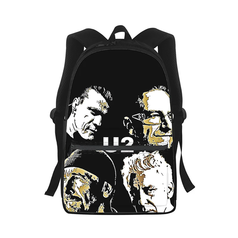 U2 band Men Women Backpack 3D Print Fashion Student School Bag Laptop Backpack Kids Travel Shoulder Bag