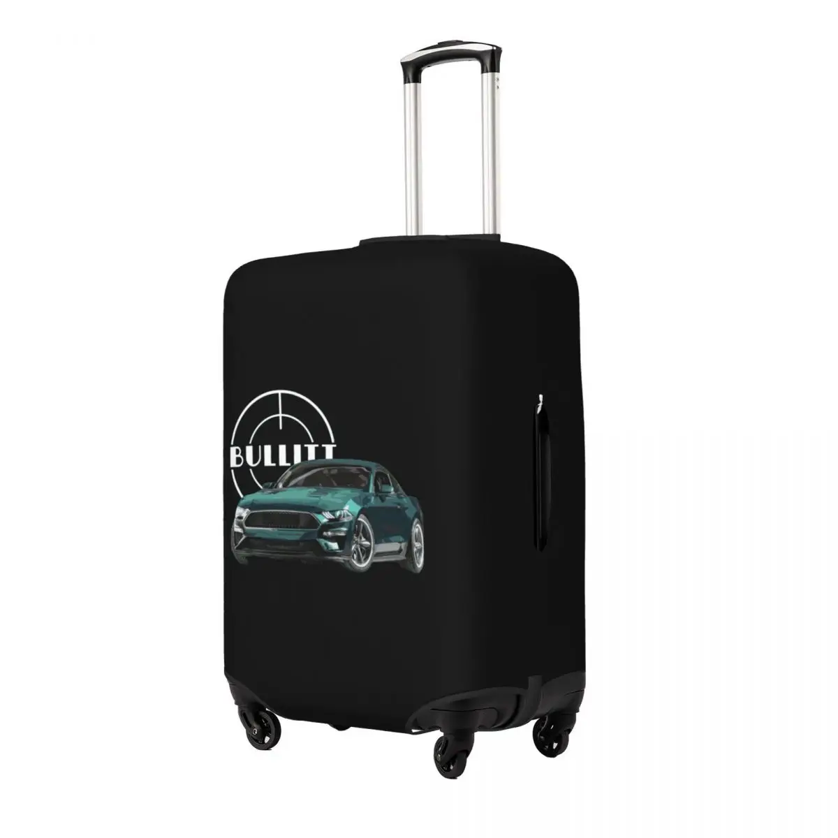 

Bullitt Mustang GT 5.0L V8 Classic Steve Mcqueen Muscle Car Suitcase Cover Protection Elastic Trip Luggage Protector Covers