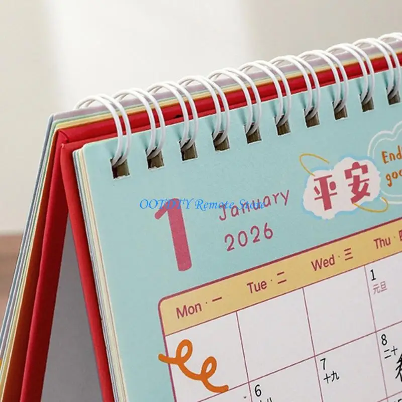 

Ежемесячный календарь на 2026 год, карманный календарь, креативное украшение для рабочего стола, ежедневник, портативный