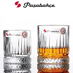 Turkey Pasabahce Brand Original Whisky Old Fashioned Glass Diamond Arved Designs Tempered Glass Collins Cup ROCK Whiskey Tumbler