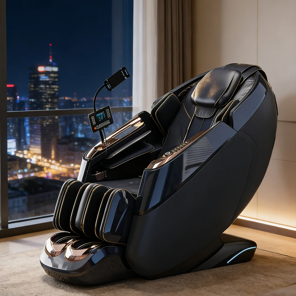 Coolfull Dual Luxury Massage Chair with Full Body Thai Zero Gravity Airbag System Heating Smart Voice Control for Living Room