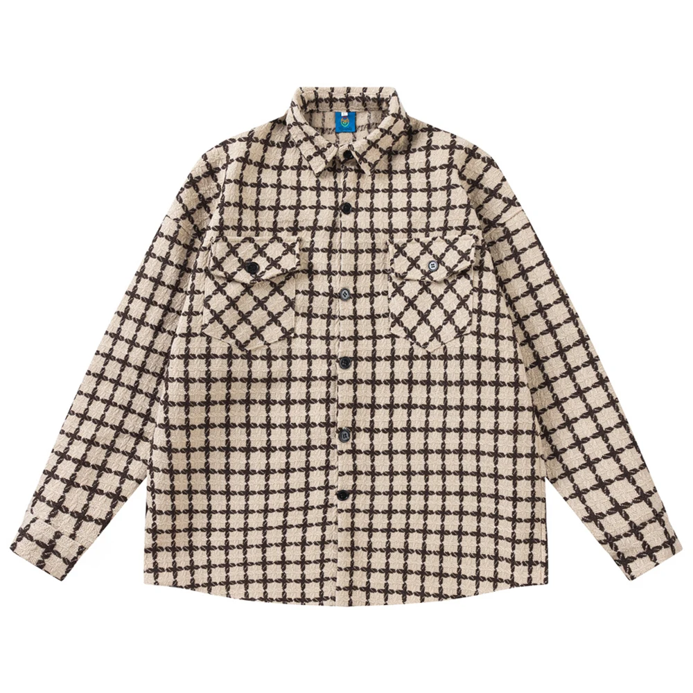 

Front Pockets Thick Shirt Jacket Men Women Autumn Outwear Men's Jackets 3 Colors